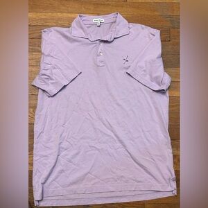 Peter Millar Men’s Purple Striped Golf Shirt Embroidered Logo